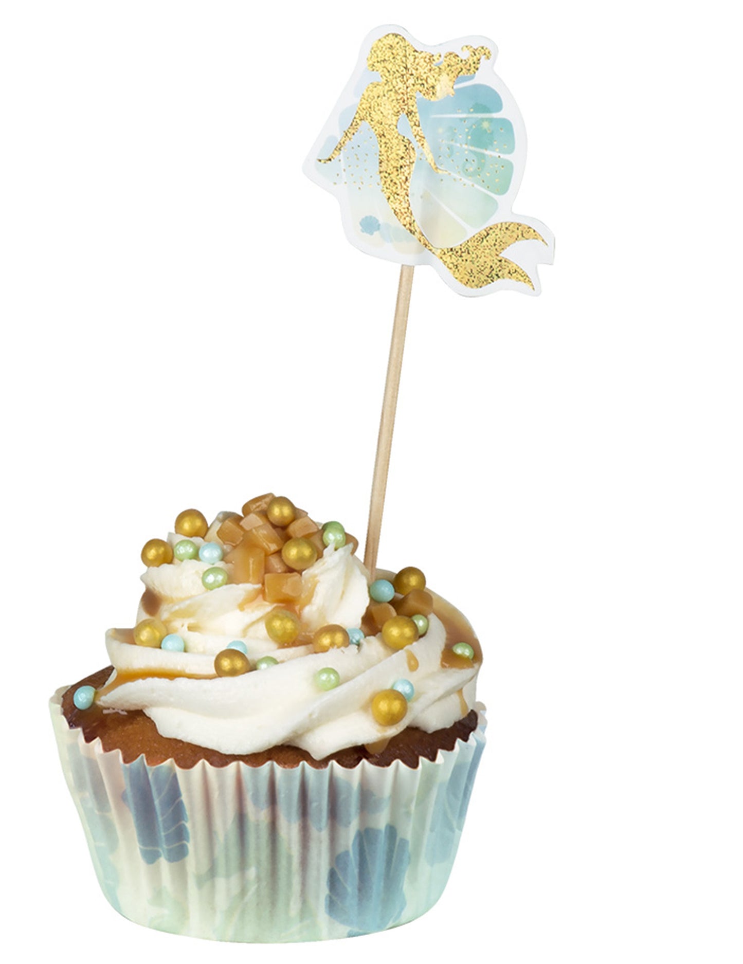 50 Cupcake Kalupov Mermaid sirn v 6,5 cm papirju