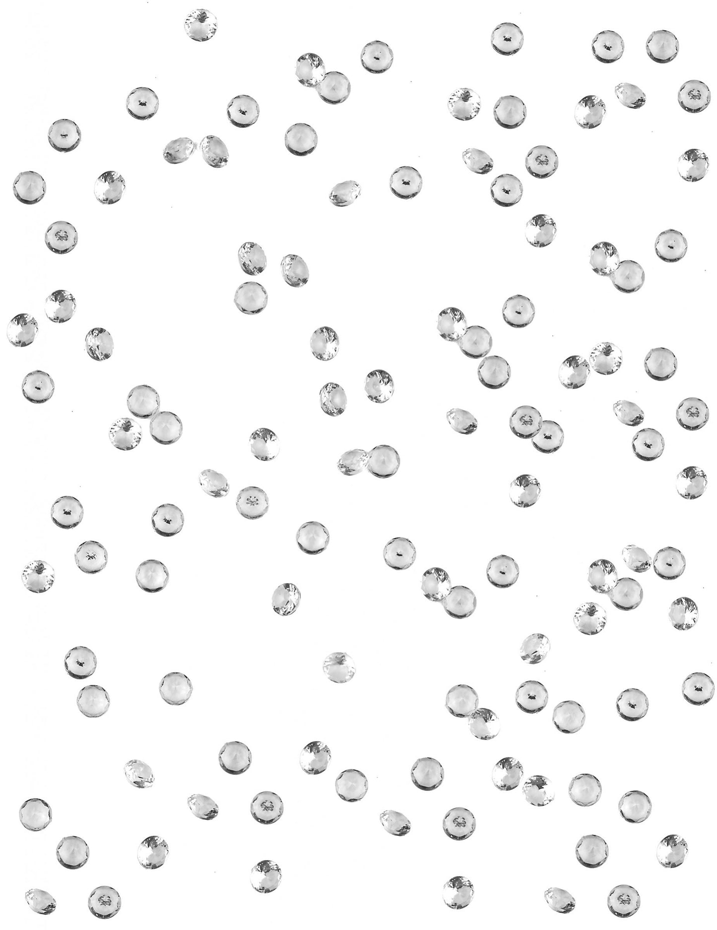 50 majhnih prozornih diamantov 1,2 x 1,2 x 1 cm