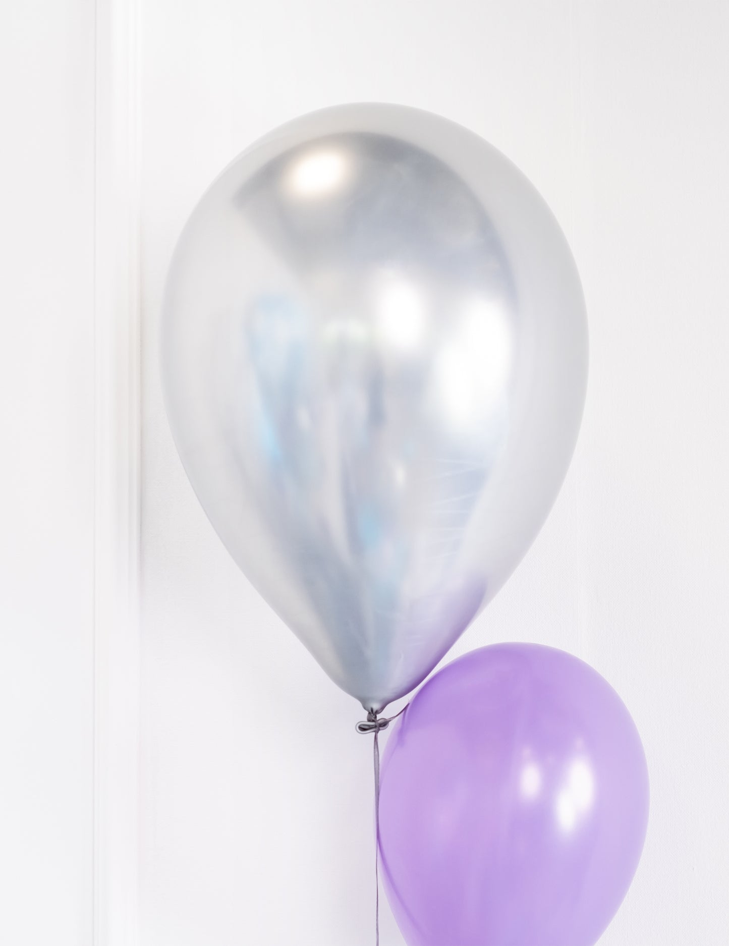 6 balonov satena srebra lateksa 28 cm