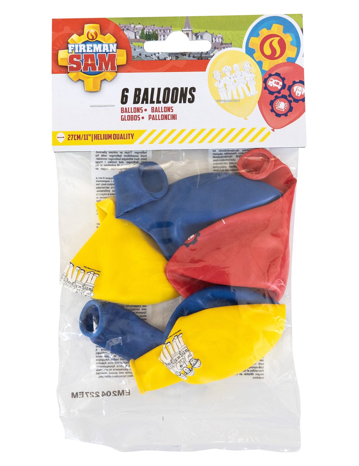 6 balonov iz lateksa Sam Fireman 27,5 cm