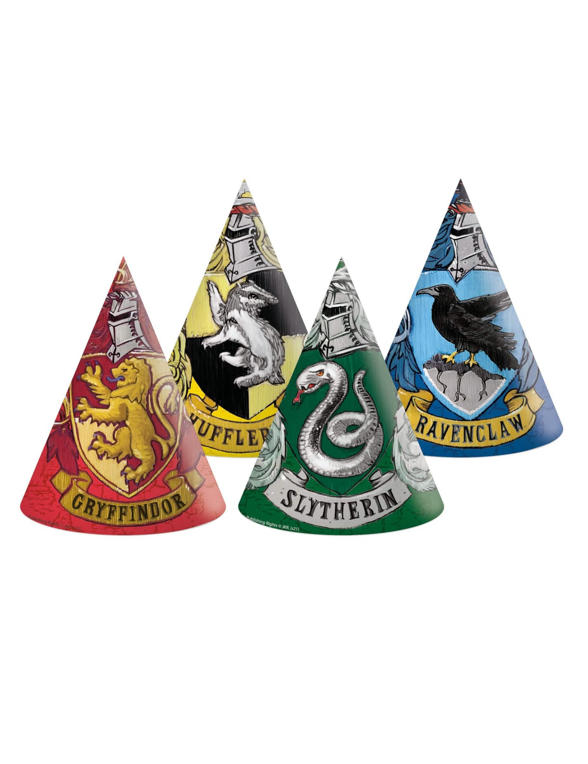 kartonski klobuki za zabavo Harry Potter za otroka, večbarvni z grbi štirih hiš