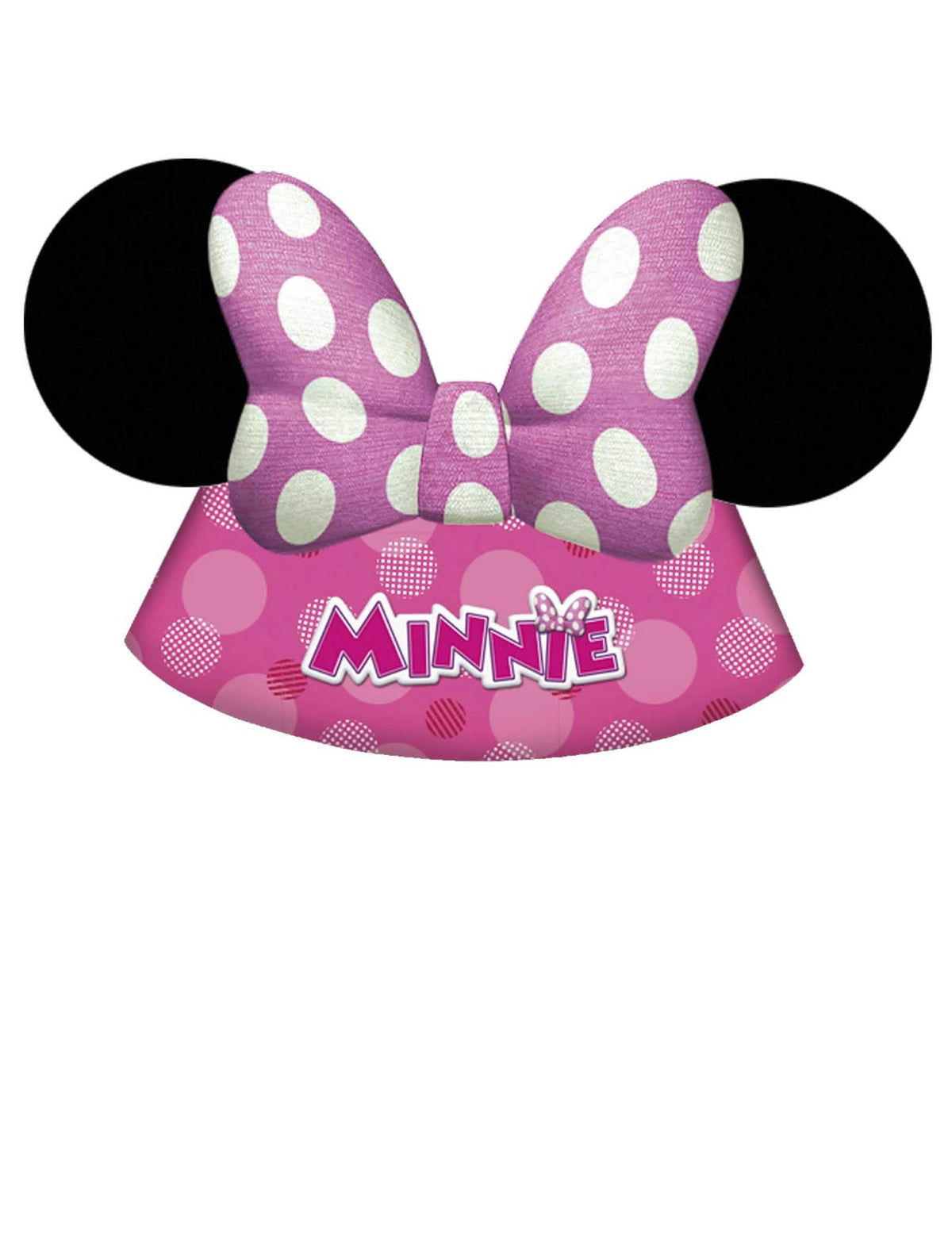 klobuki za zabavo Minnie Bow-Tique za otrok roza s pikami z ušesa in pentljo