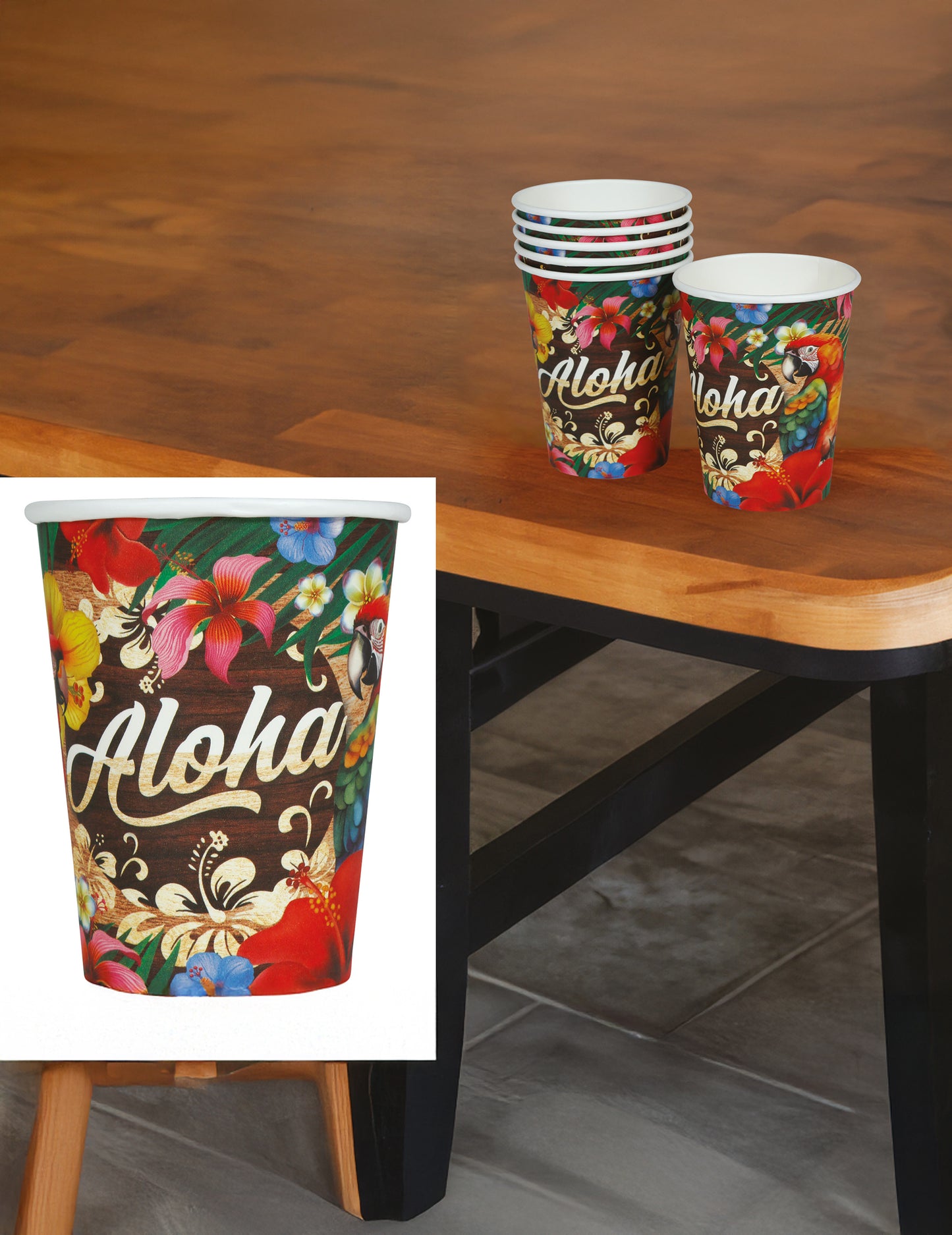 6 Gobelets Aloha Hawaï 240 ml