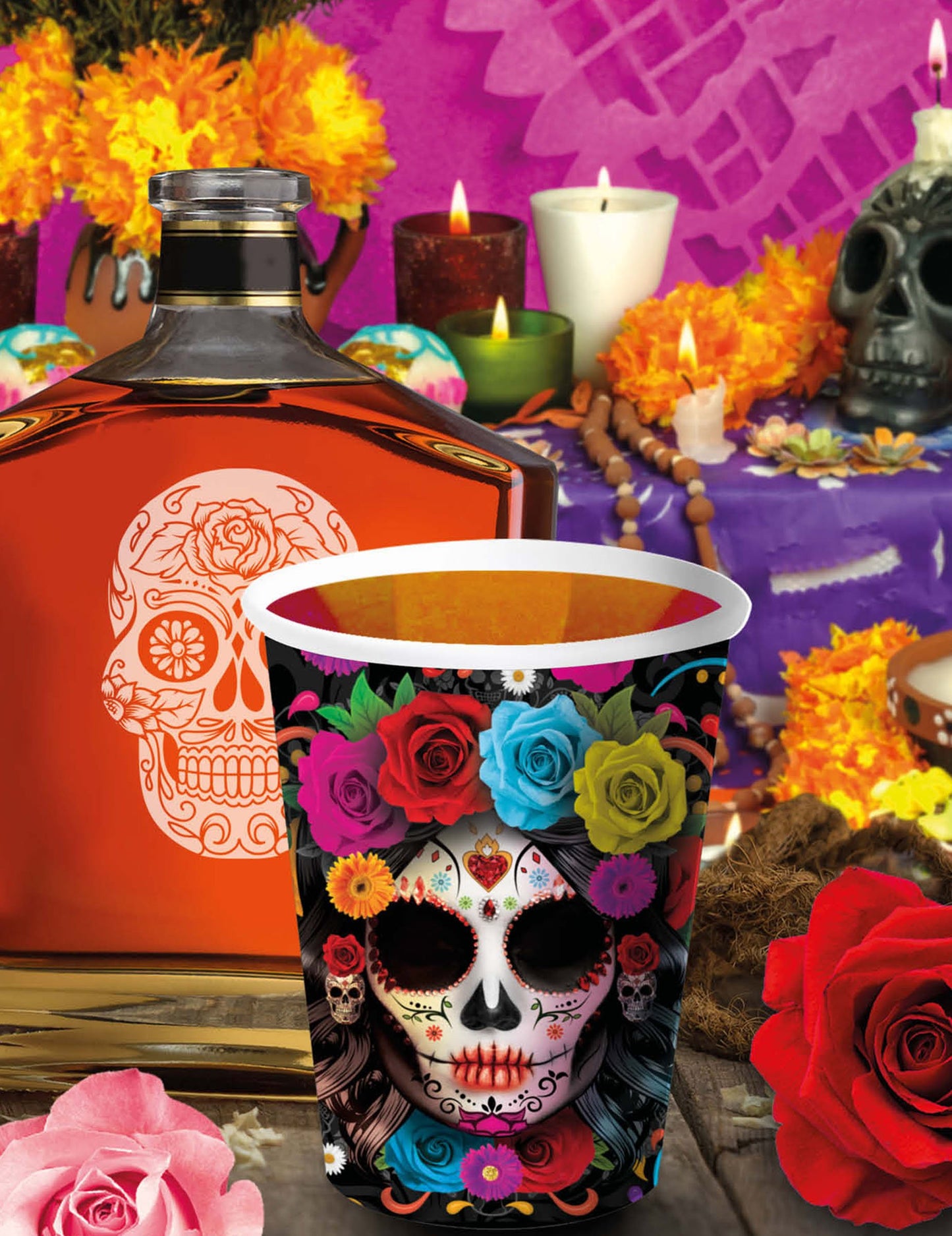 6 Catrina Dia de los Muertos 240 ml skodelic