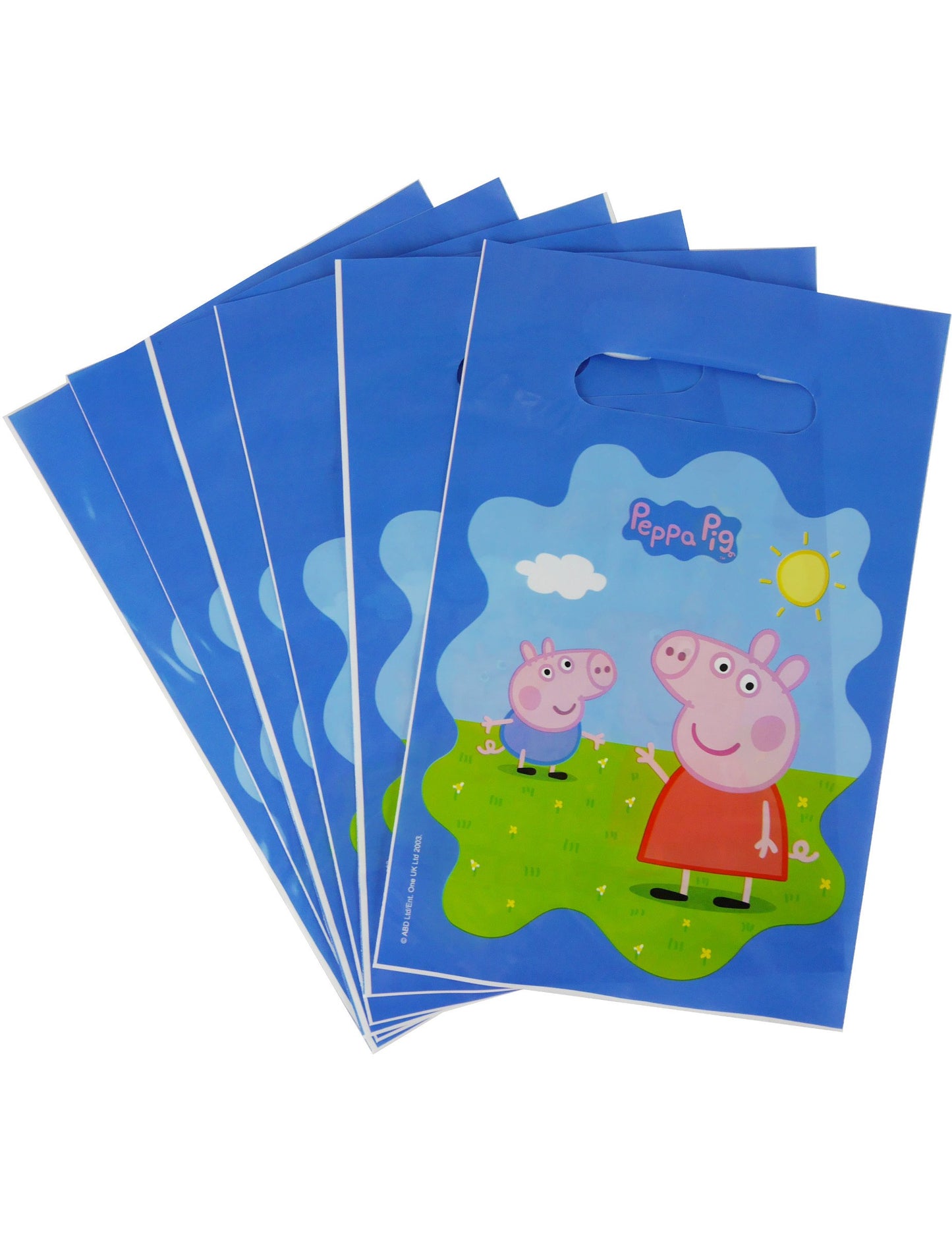 6 Peppa Pig 22,5 x 15 Plastične darilne vrečke cm