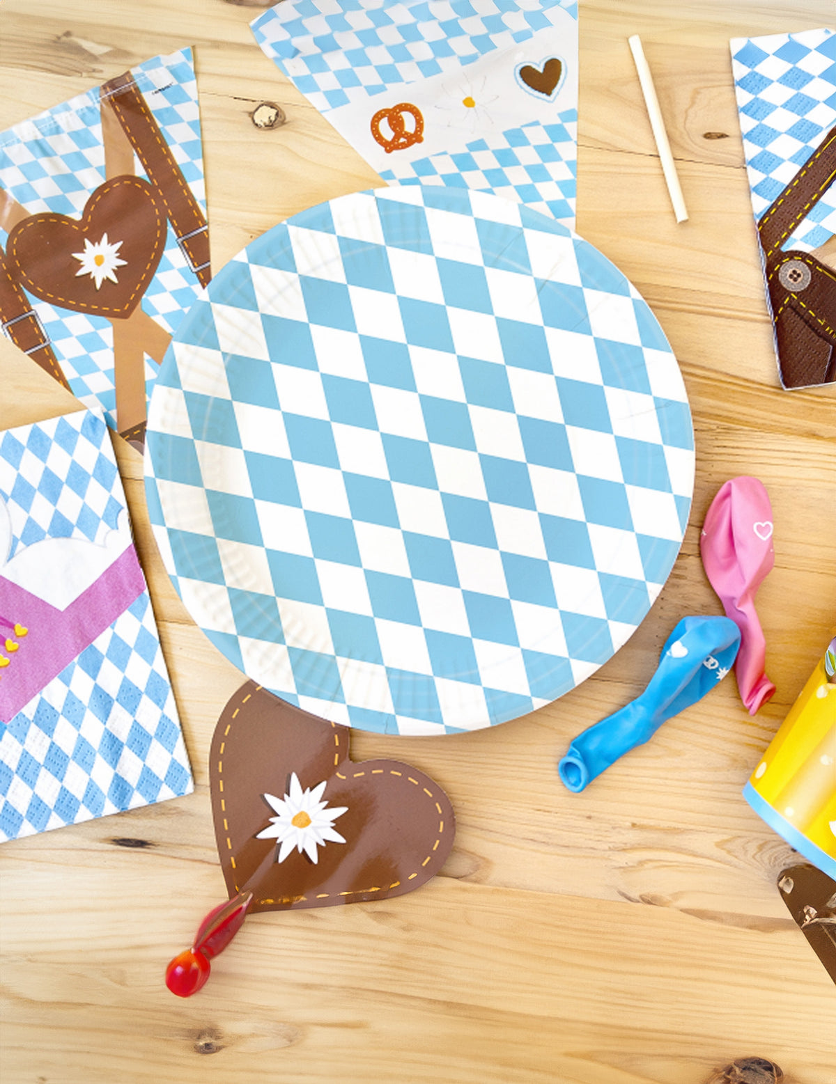 Mise en situation des assiettes en carton fête de la bière