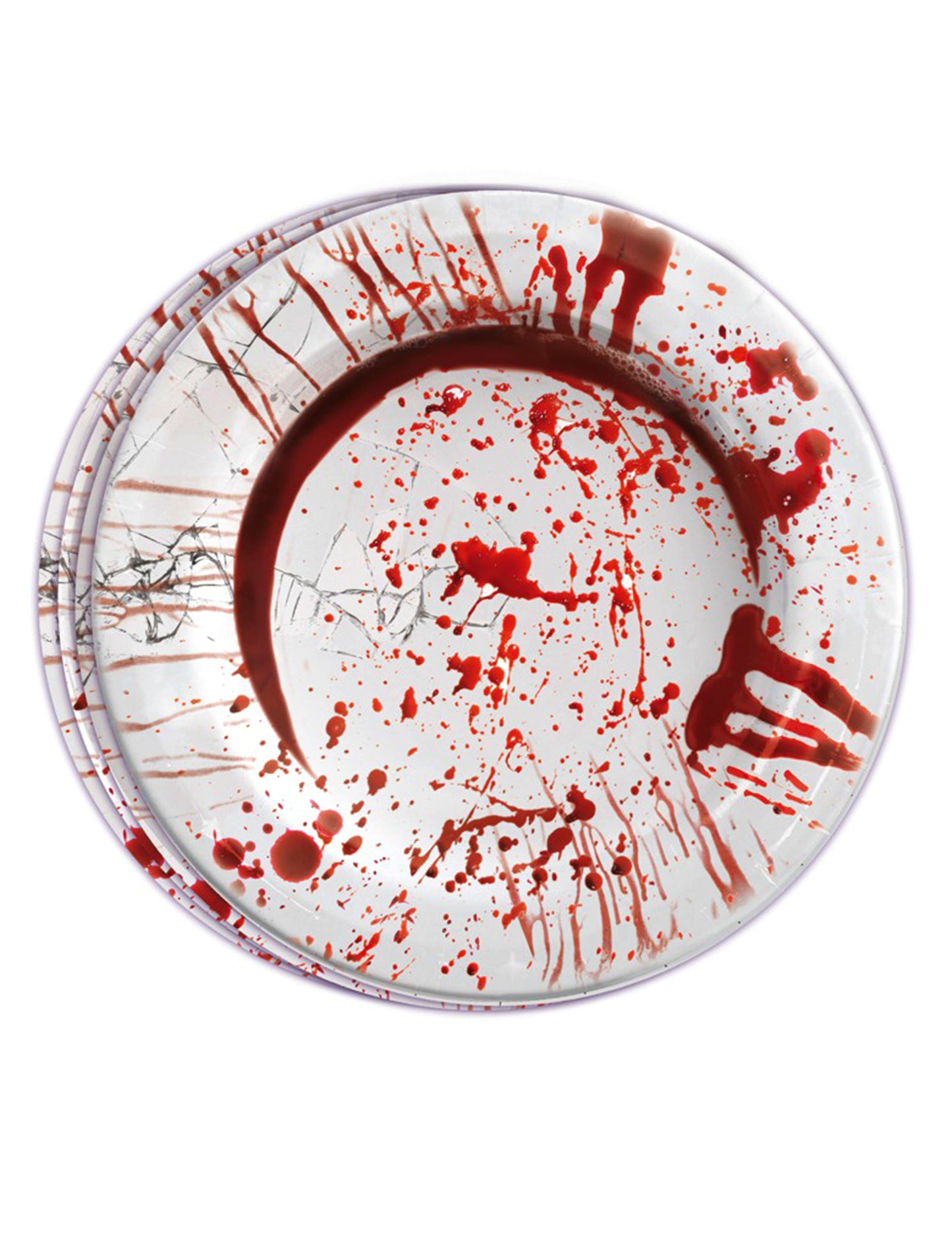 6 Krvavih kartonskih krožnikov za noč čarovnic 23 cm