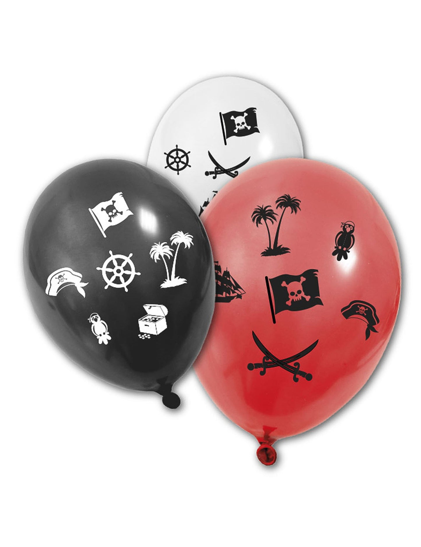 8 piratskih barvitih balonov iz lateksa 30 cm