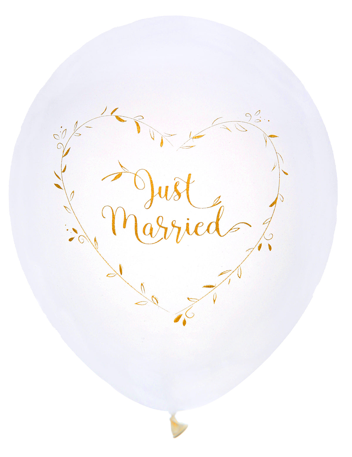 Prikaz balonov iz lateksa Just Married za poroko