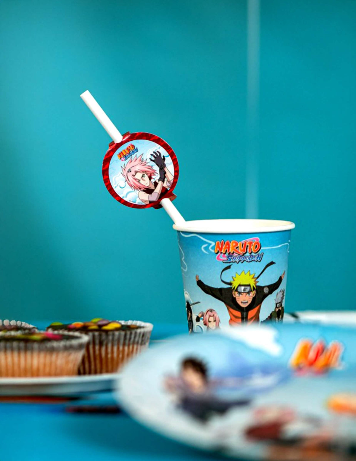 8 kartonskih kozarcev Naruto Shippuden™ 250 ml