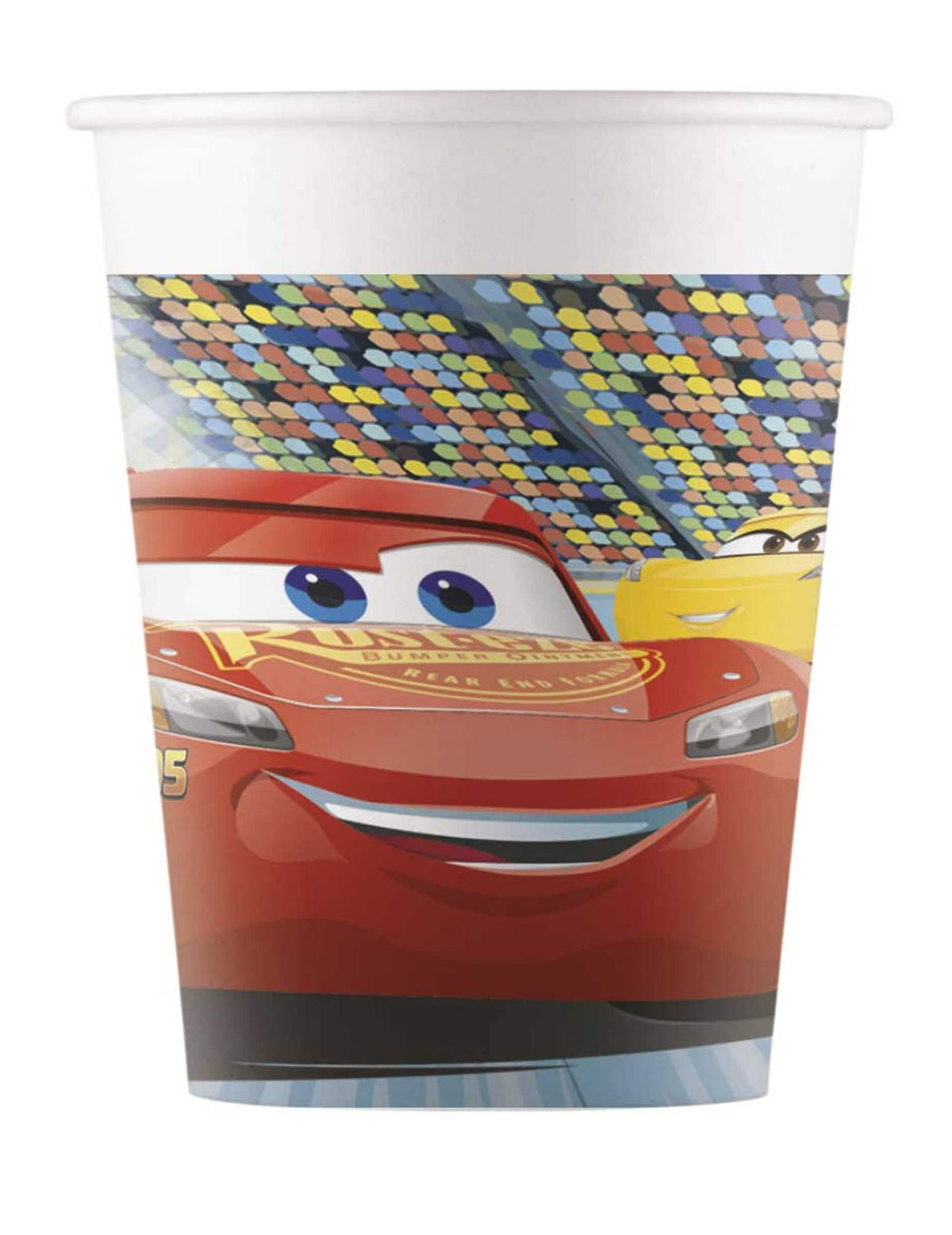 Kartonski kozarčki Cars 3 rdeči z Flash McQueen