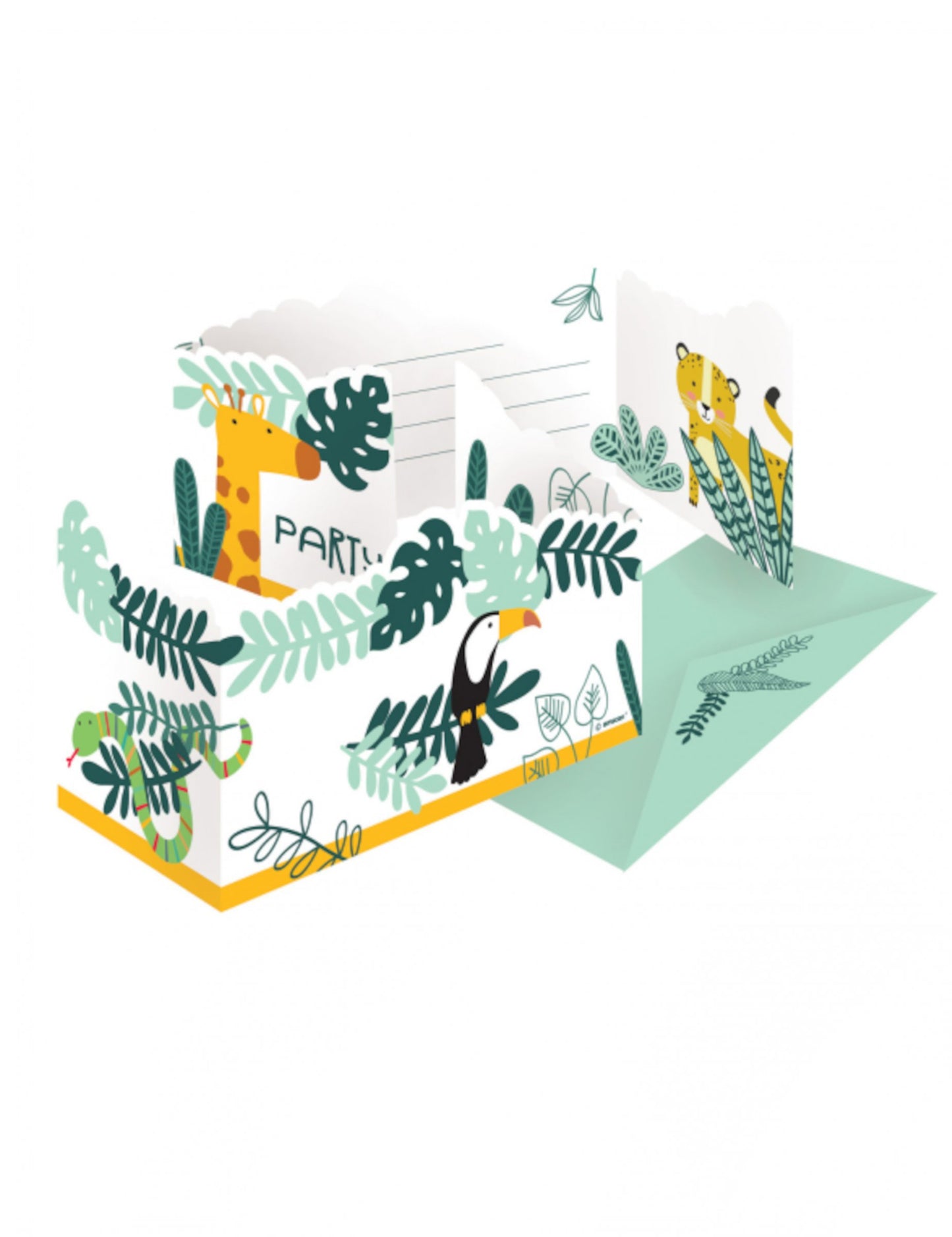 8 vabil s kuvertami, priskrbite si divje živali iz džungle na safariju