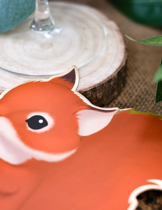 Détail de l'illustration de la tête de l'écureuil des invitations woodland écureuil