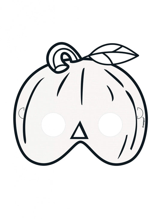 Modèle citrouille du masque en papier à colorier Halloween