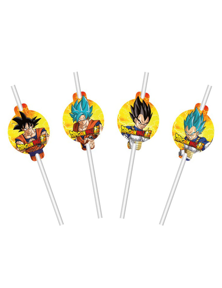 8 papirnatih slamic z medaljoni Dragon Ball Z™