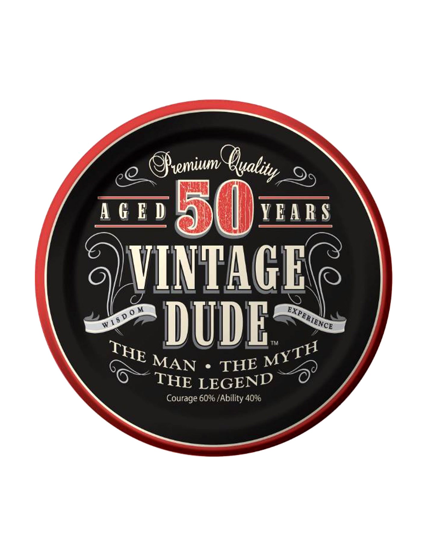 8 majhnih vintage rojstnodnevnih kartonskih krožnikov 50 let 18 cm