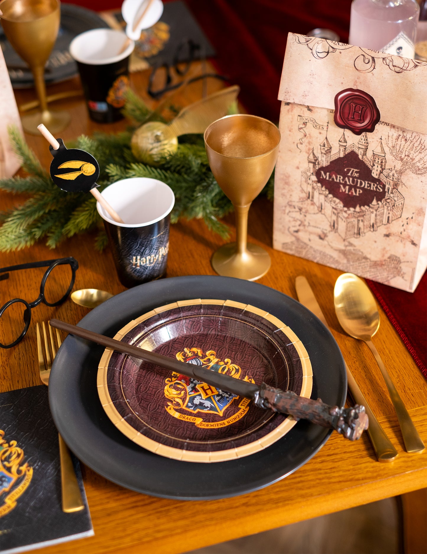 8 majhnih kartonskih krožnikov Harry Potter 18 cm