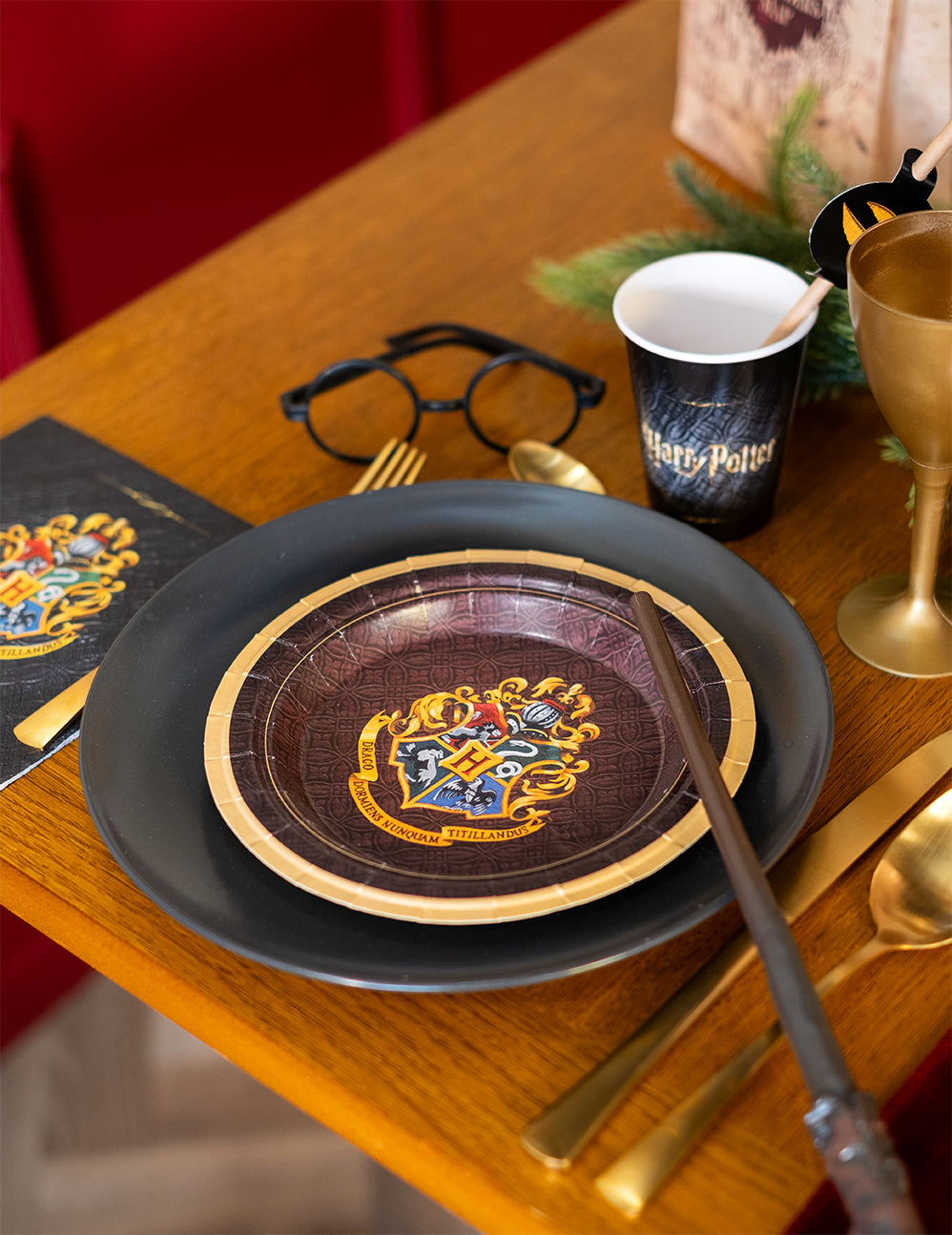 8 majhnih kartonskih krožnikov Harry Potter 18 cm
