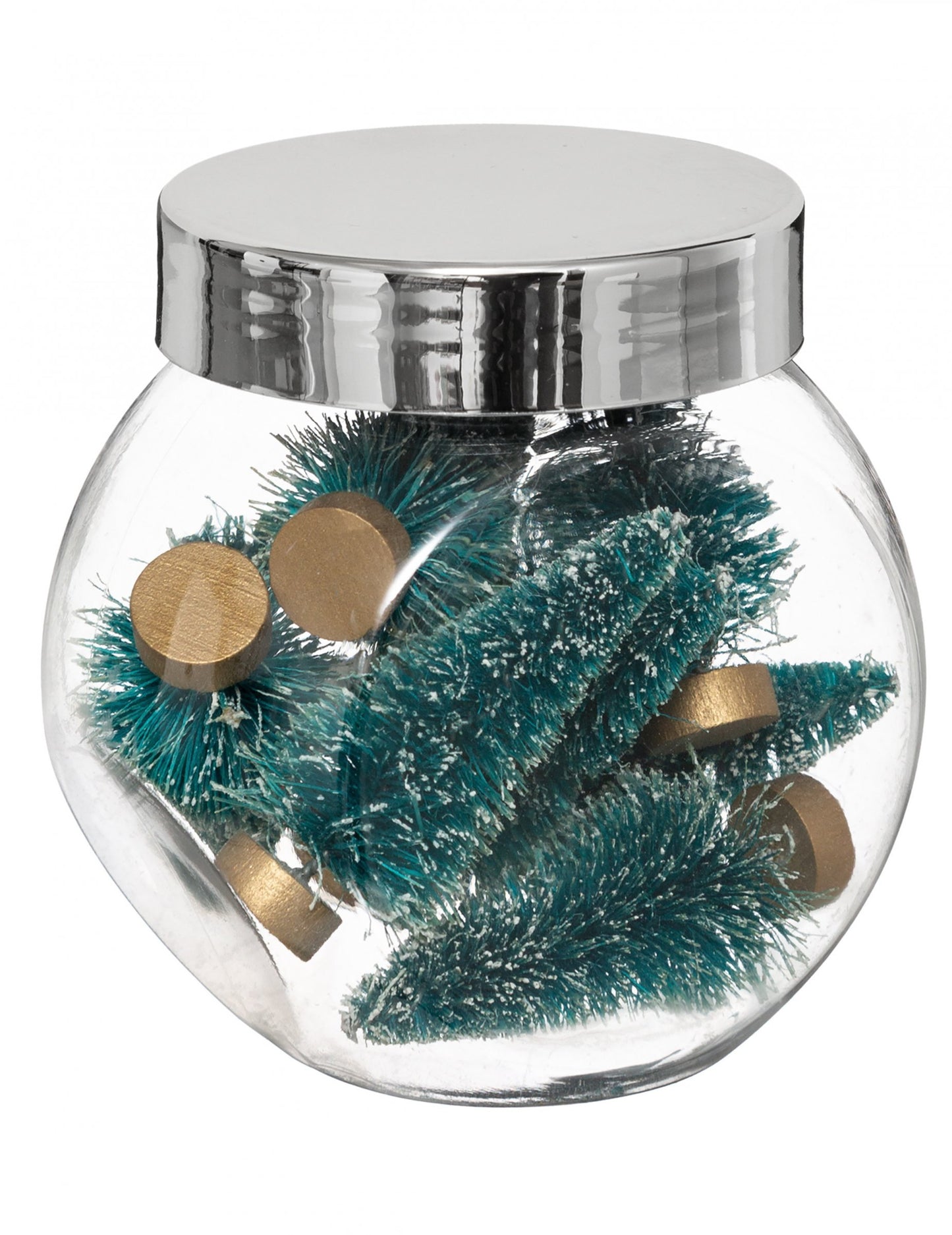 8 majhnih okraskov za božično drevo 5 cm z zlato podlago