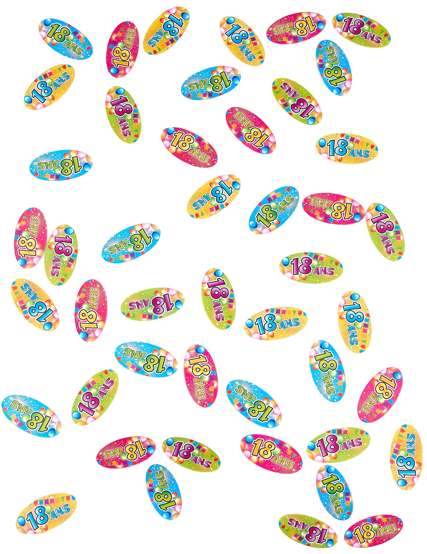 80 Fiesta 4 x 2 cm papirnati miza konfeti 18 let