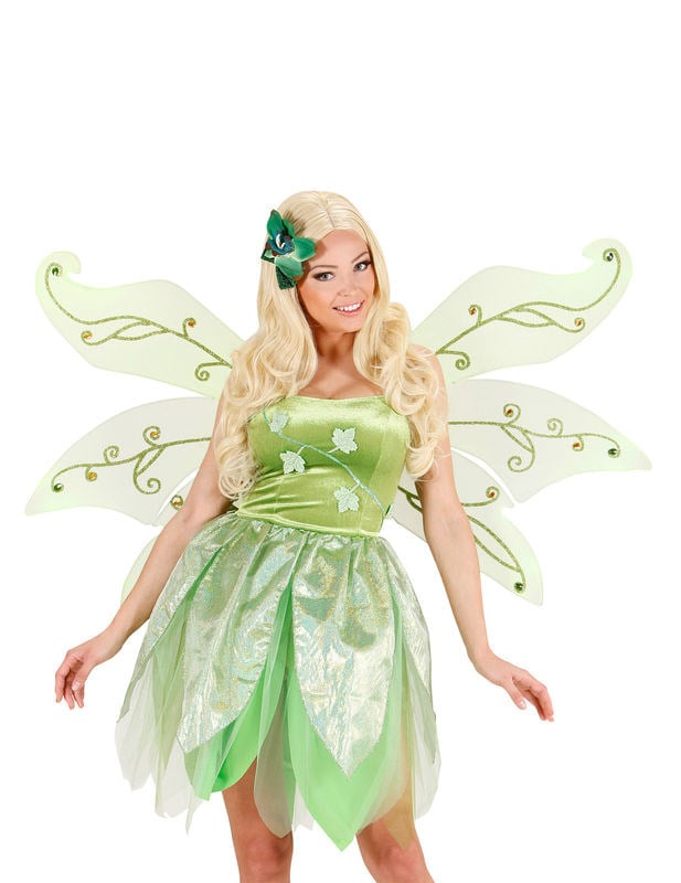 Vue de face portée des ailes de fée pour adulte