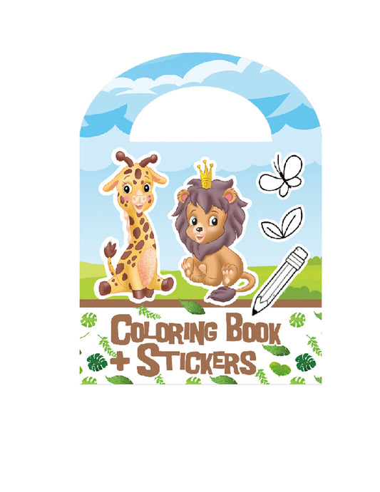 Pobarvanka z nalepkami zoo