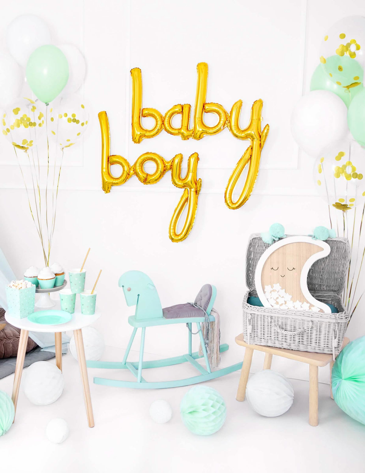 Otroški aluminijast balon za baby shower zlata