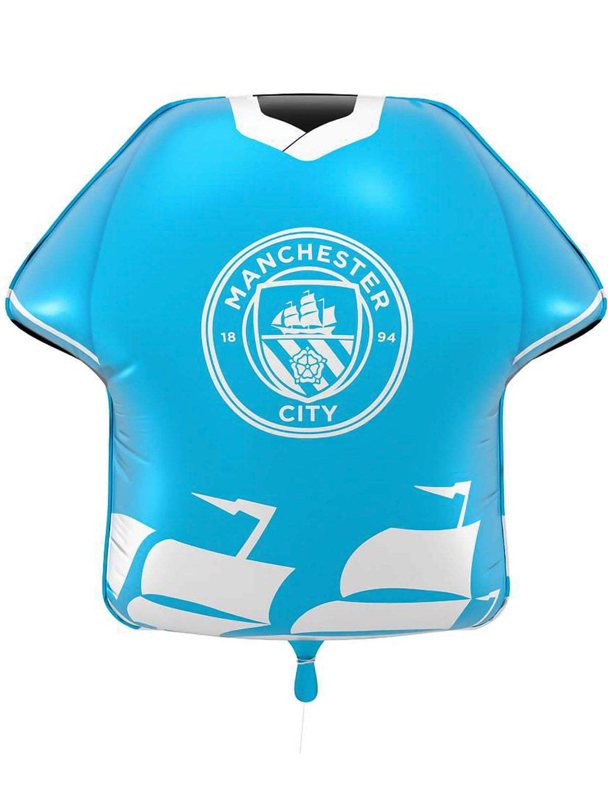 Modri aluminijski balon v obliki dresa Manchester City Football Club 52 x 51 cm