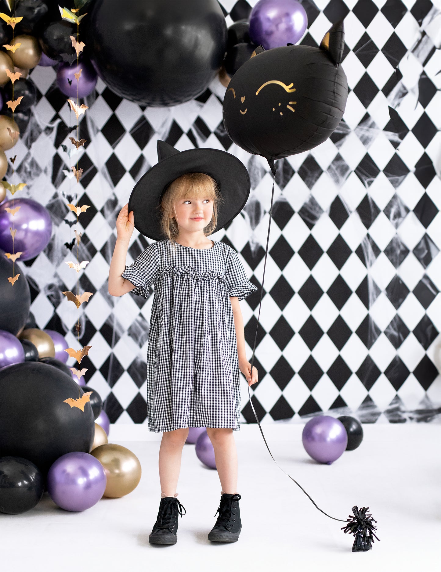 Black Cat Aluminijast balon 48 x 36 cm