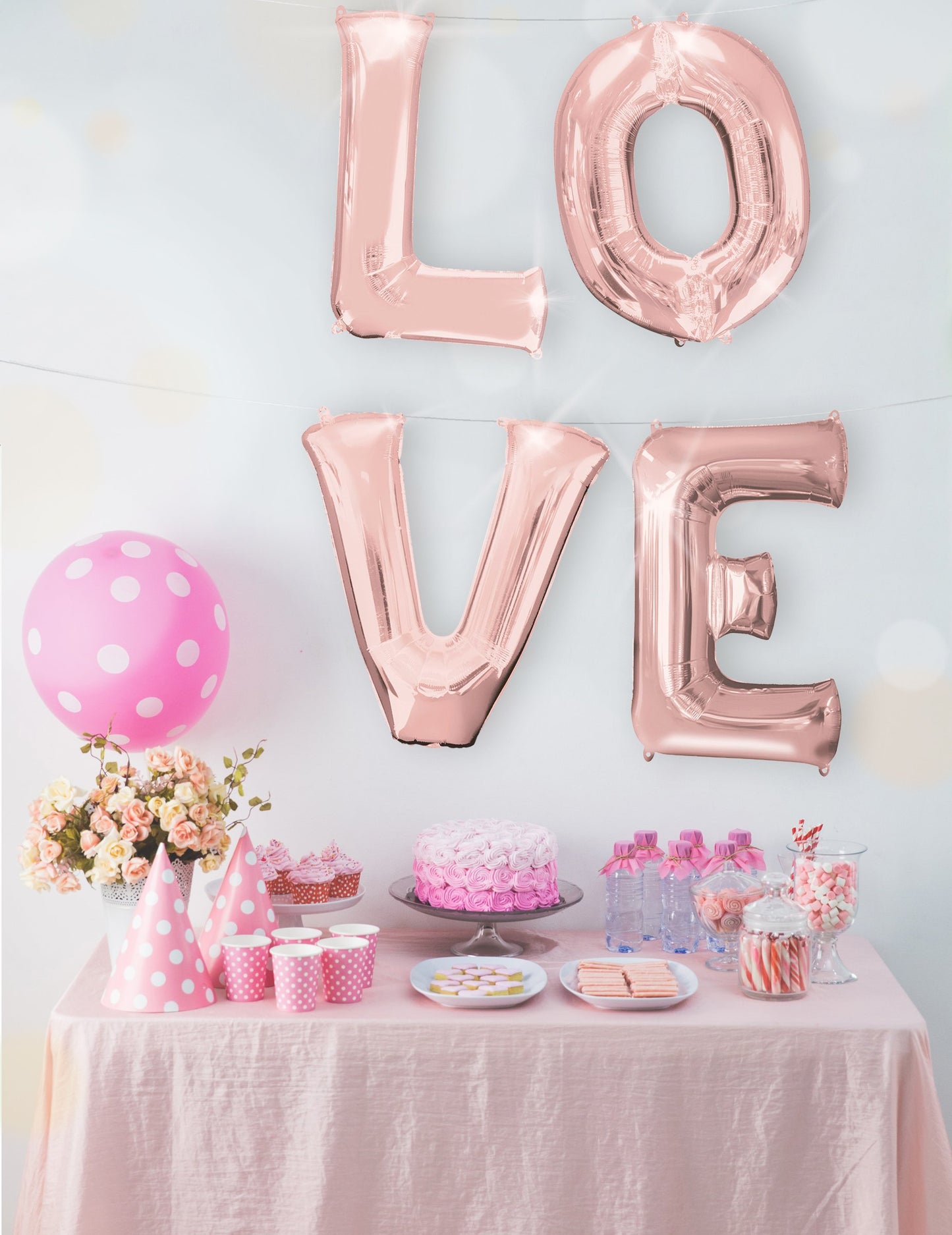 Ballon aluminium lettre rose gold 81 cm