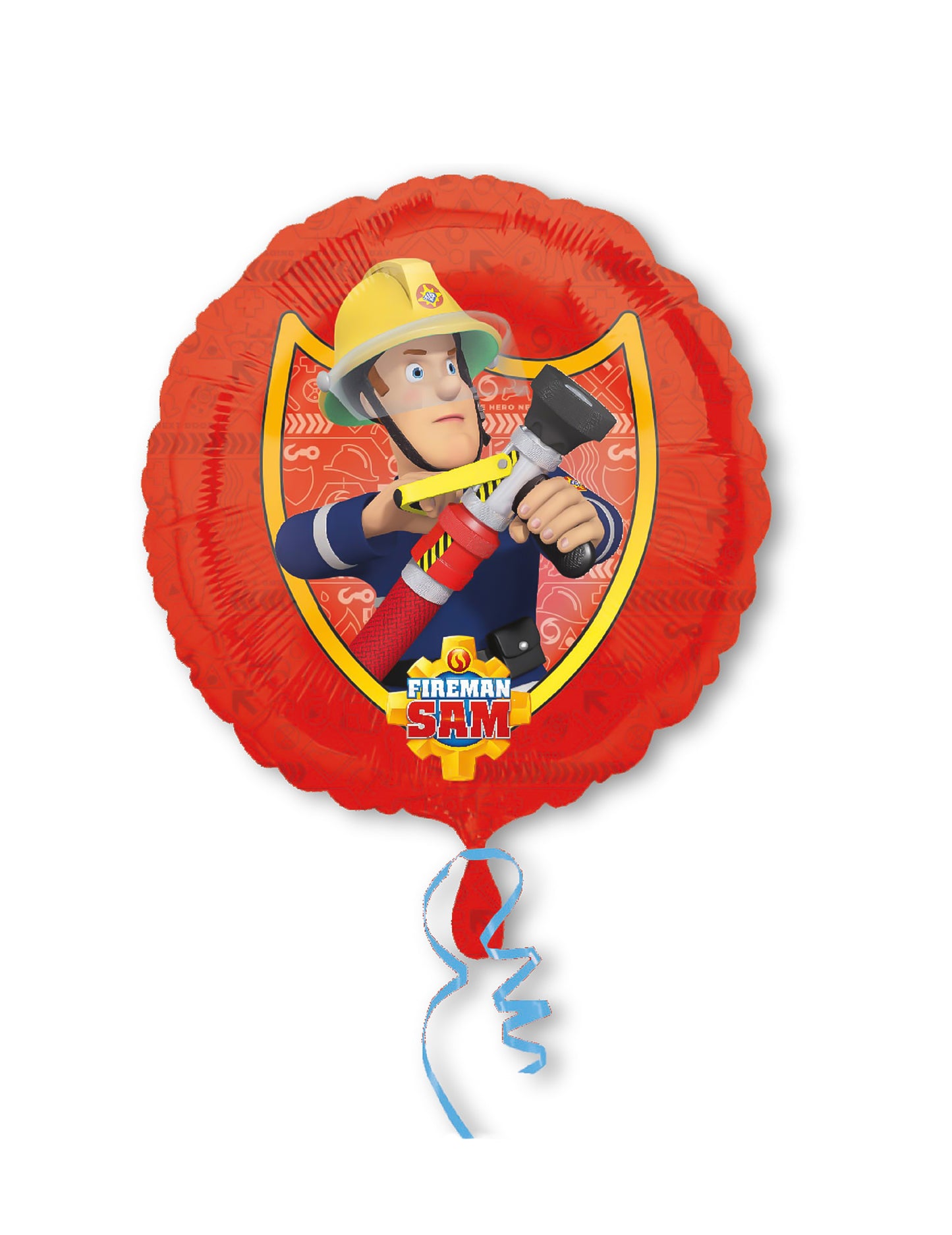 Ballon aluminium Sam le Pompier pour enfant rouge
