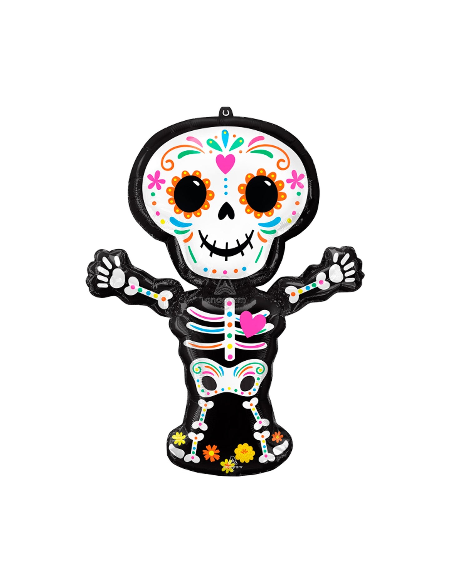 Aluminijasta krogla Skeleton Dia de los Muertos 66x86 cm