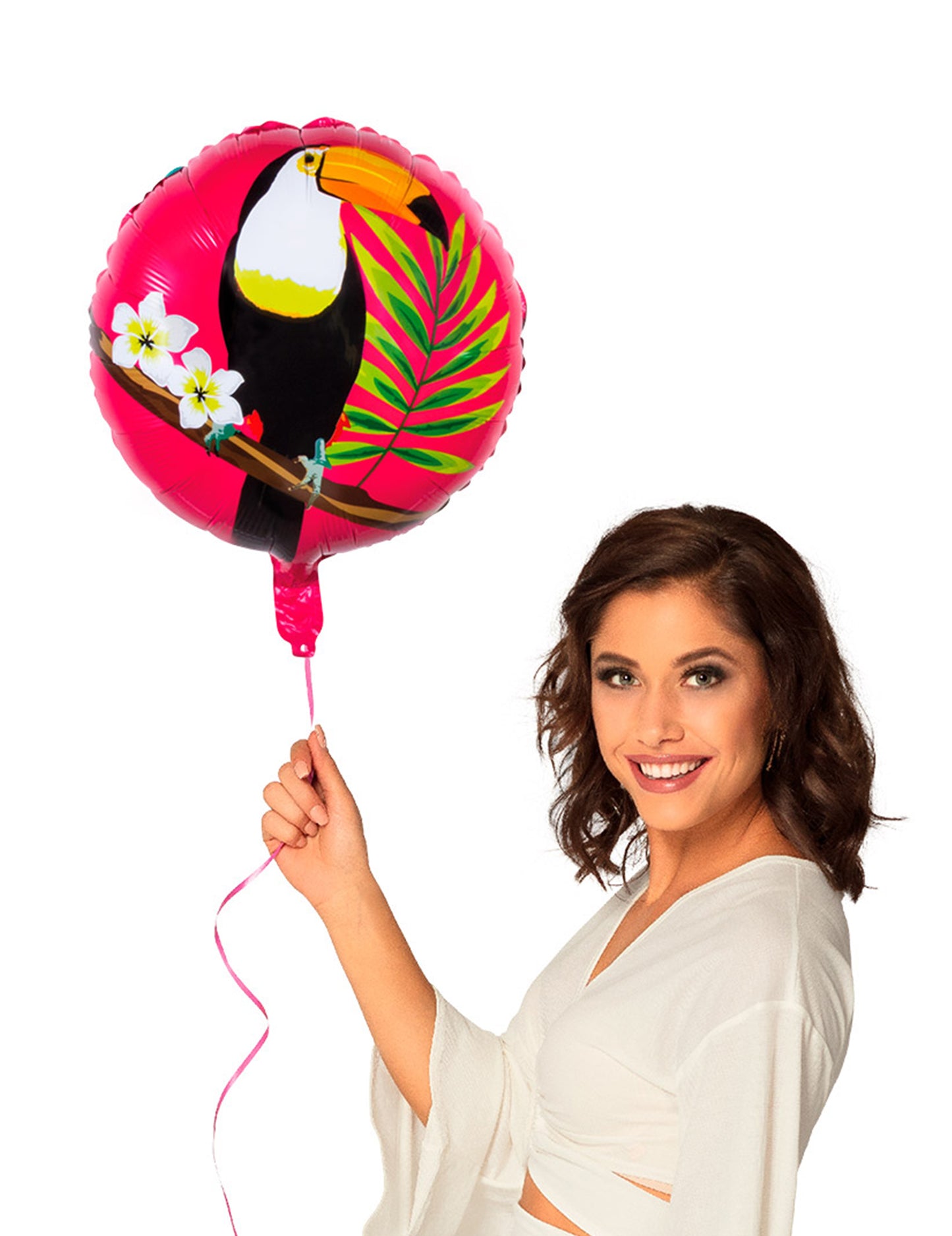 Modri in fuschia 45 cm modri aluminijasti balon Toucana