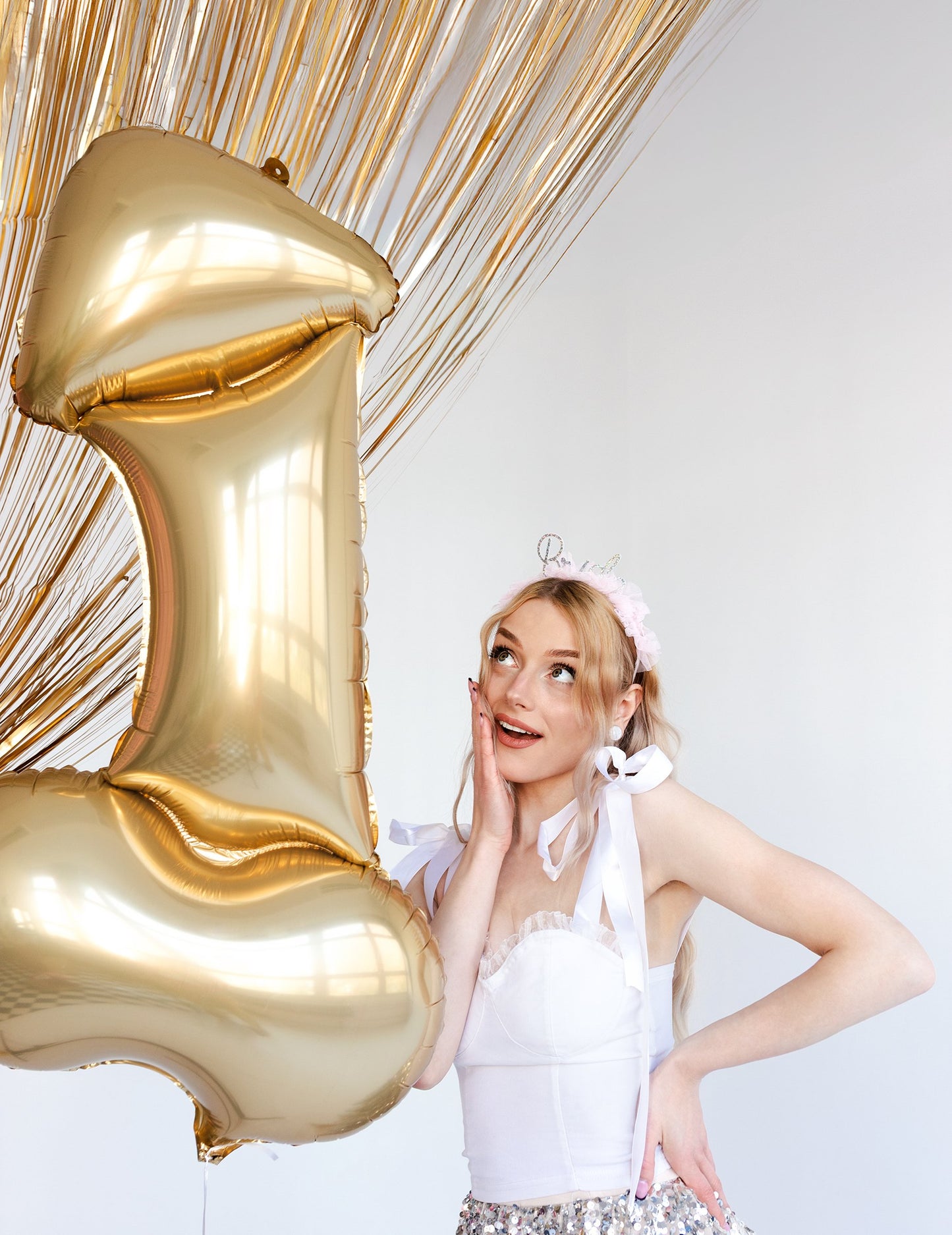 Zlati zizi 88 aluminijast balon cm