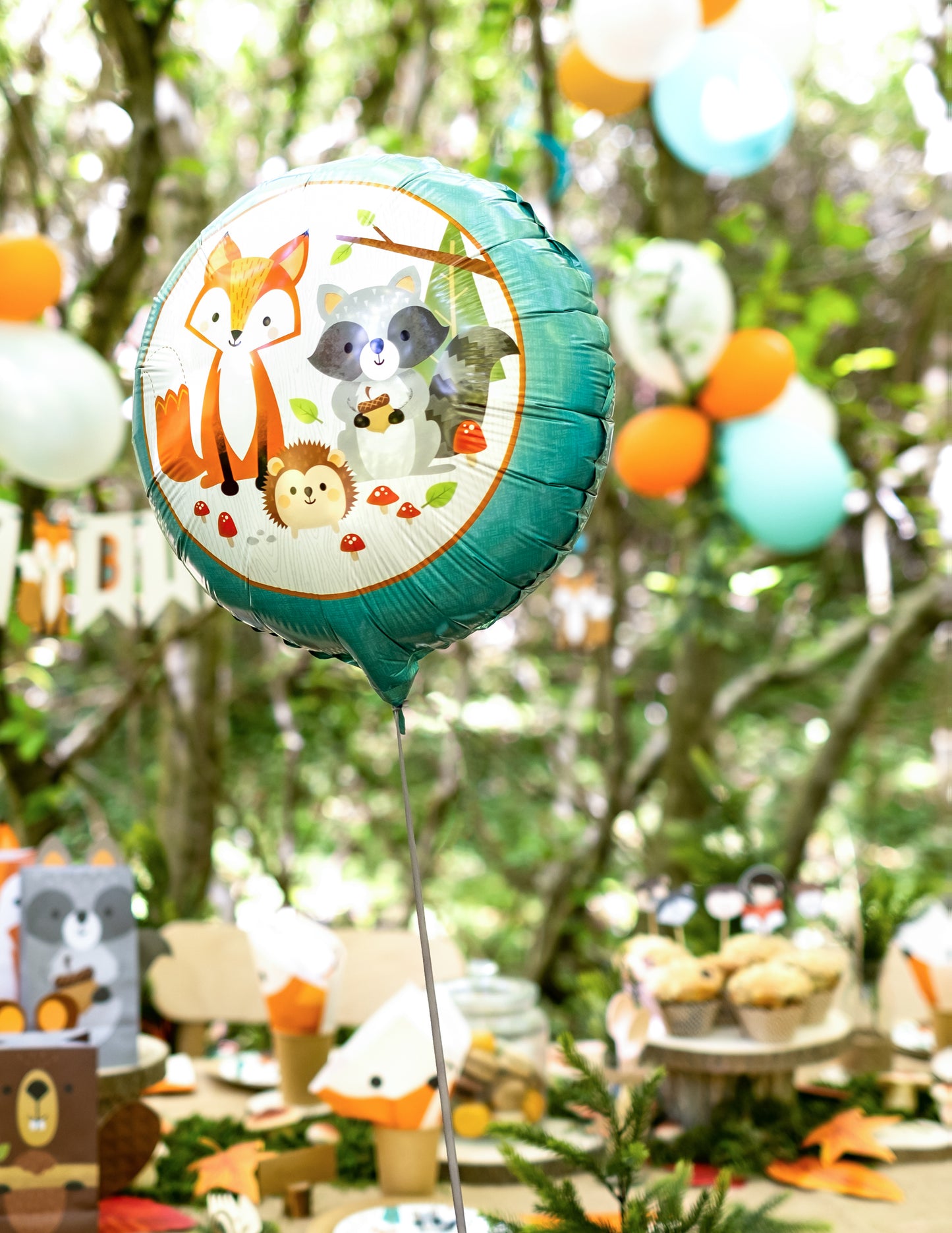 Aluminijaste balonske živali gozda 45 cm