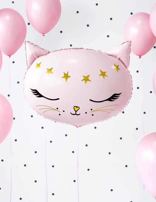 Mise en situation du ballon en aluminium chat pour enfant