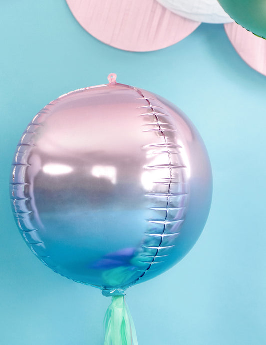Aluminijast kroglasti balon v roza in modri barvi, 35 kosov cm napihljiv helij