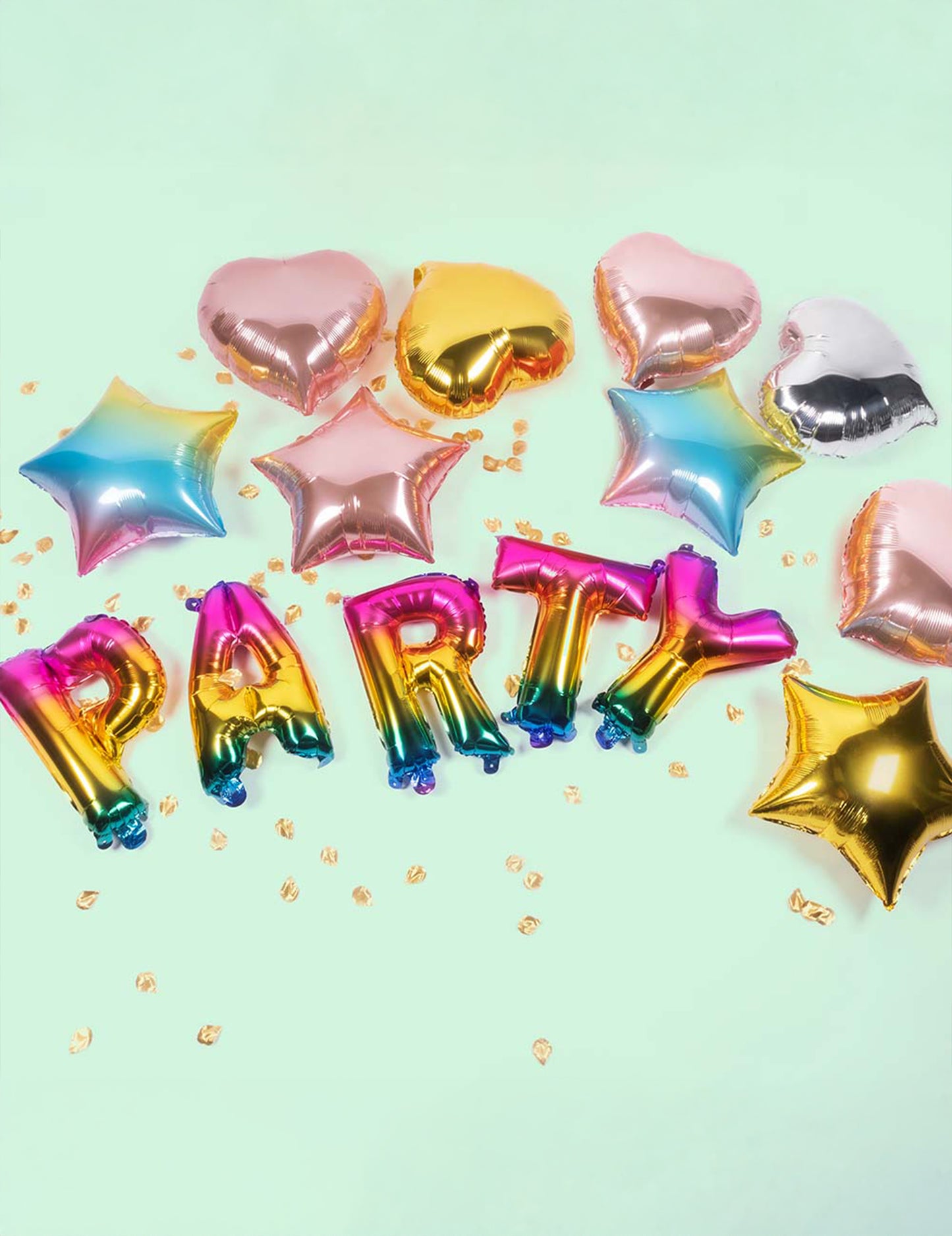 Aluminijaste balonske črke zabave mavrica 3 m