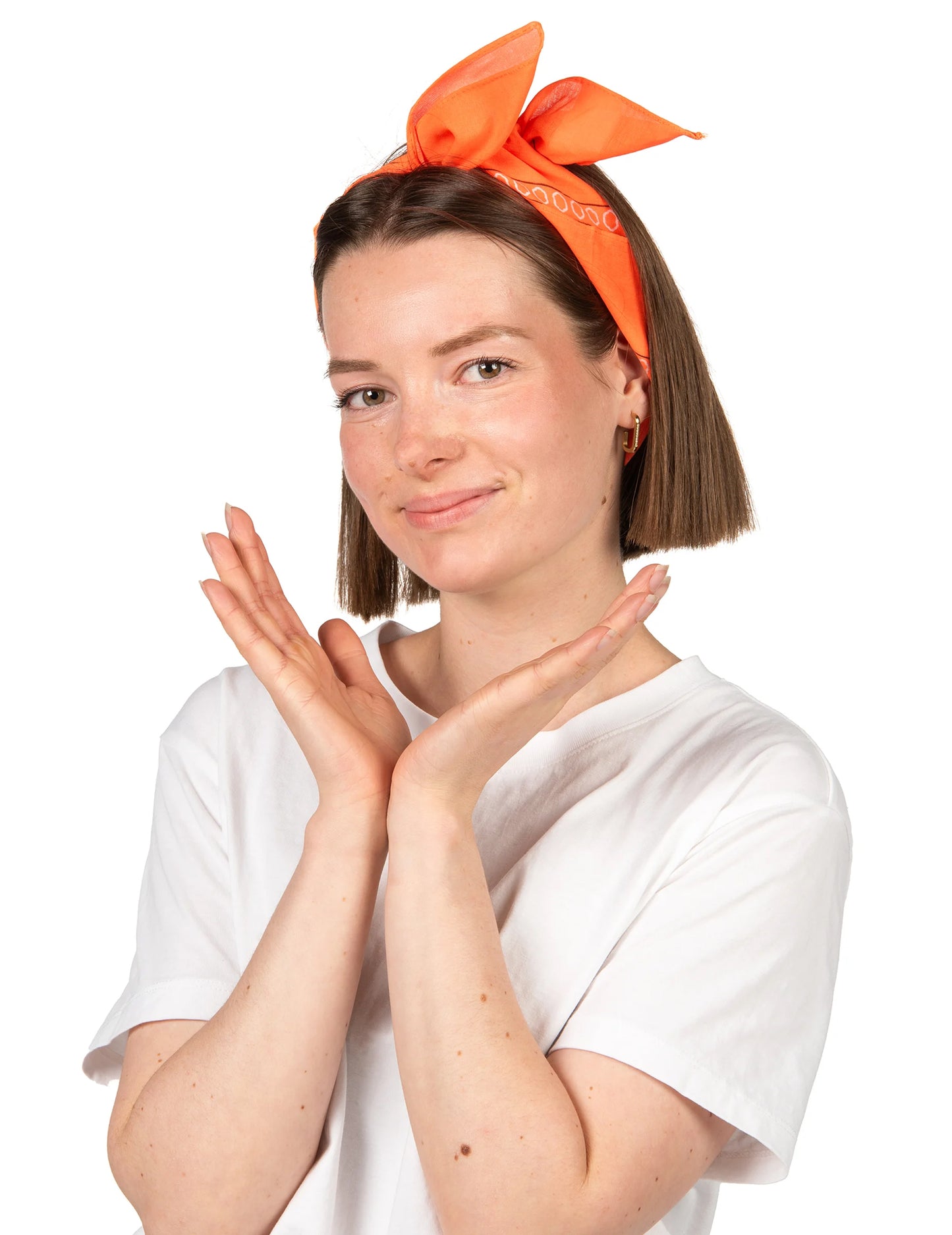 Odrasla fluorescentna oranžna bandana