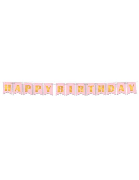 Vue d'ensemble de la bannière en papier happy birthday pour anniversaire
