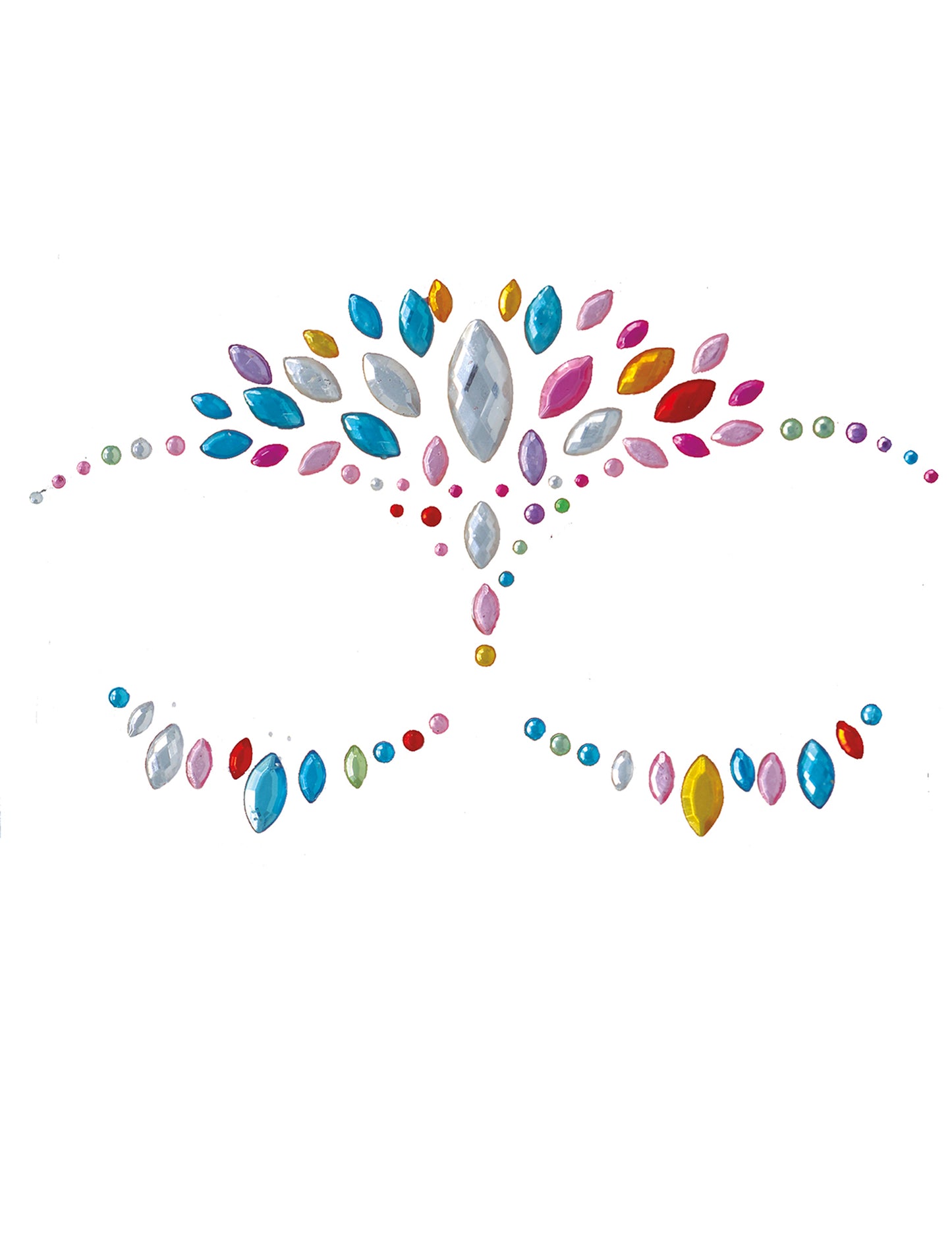 Večbarven lepilni nakit obraza