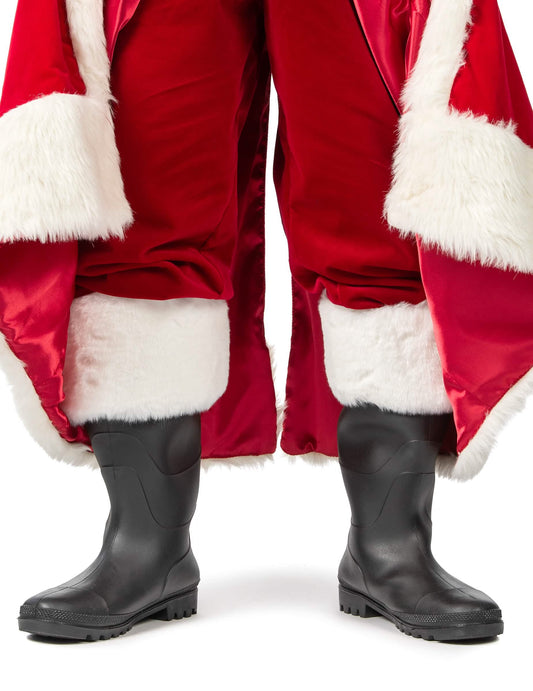 Gros plan des bottes de Père Noël pour adulte
