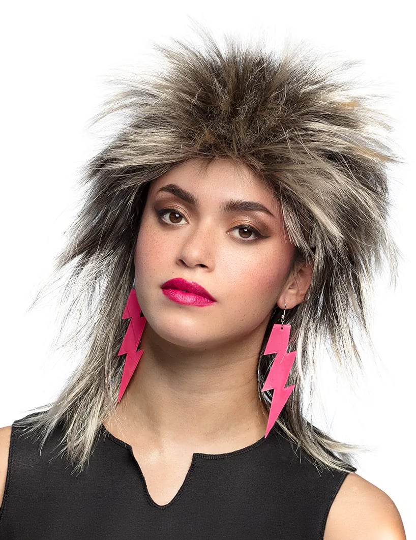 Fluo odrasli roza strela uhani