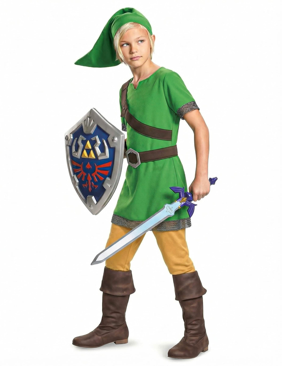 Pregled z kostumom in mečem ščita Link Zelda™ za otrok