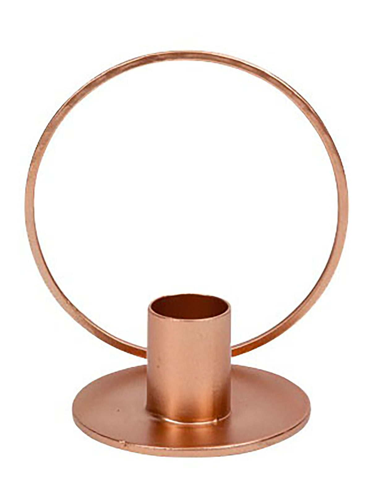 Bougeoir cercle pour décoration de fête rose gold en métal
