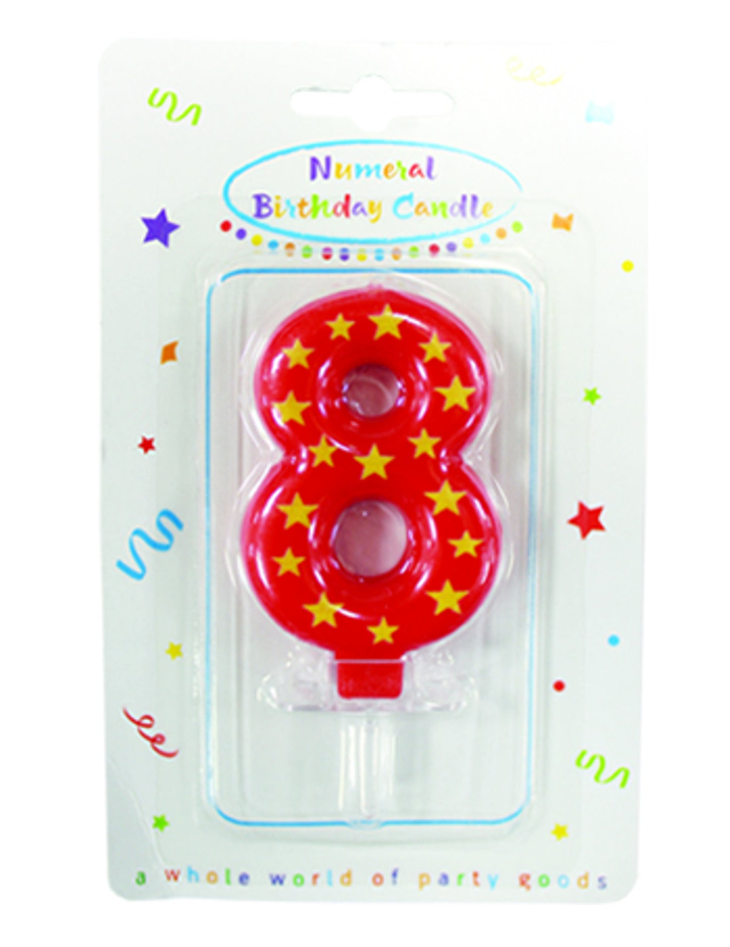 Sveča s številkami in zvezdicami, 6,3 x 4 cm za rojstnodnevno torto