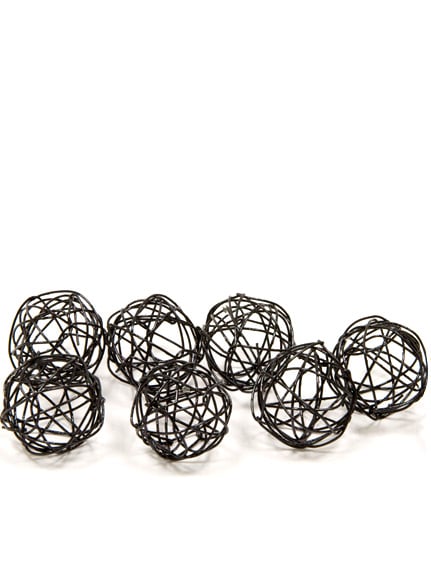 12 kovinskih črnih okrasnih kroglic 2 cm za okrasitev mize