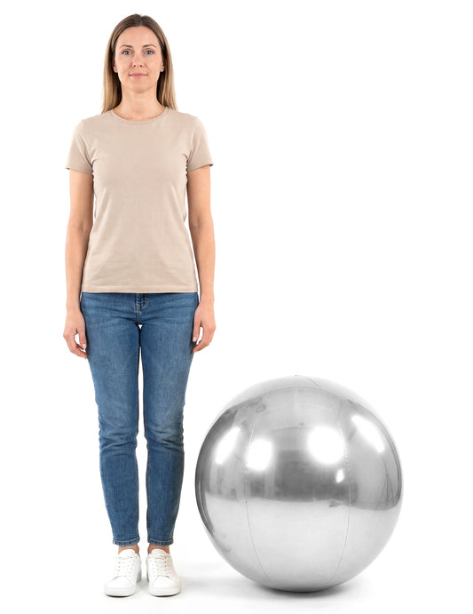Mise en situation de la boule miroir gonflable pour décoration