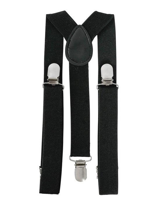 Vue de dos des bretelles noires pour enfant