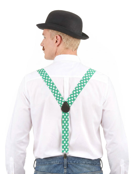Zeleni trakovi z belo detelo Saint Patrick